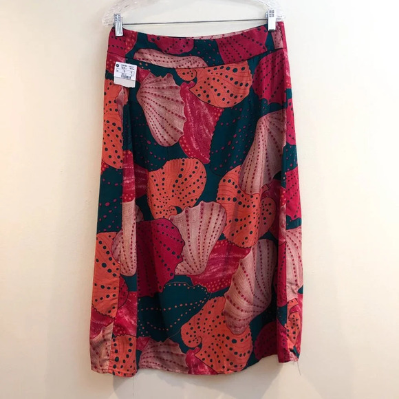 Bossa Nossa Pink Seashell Beach Cover Up Adjustable Lightweight Midi Skirt OS - Picture 7 of 9